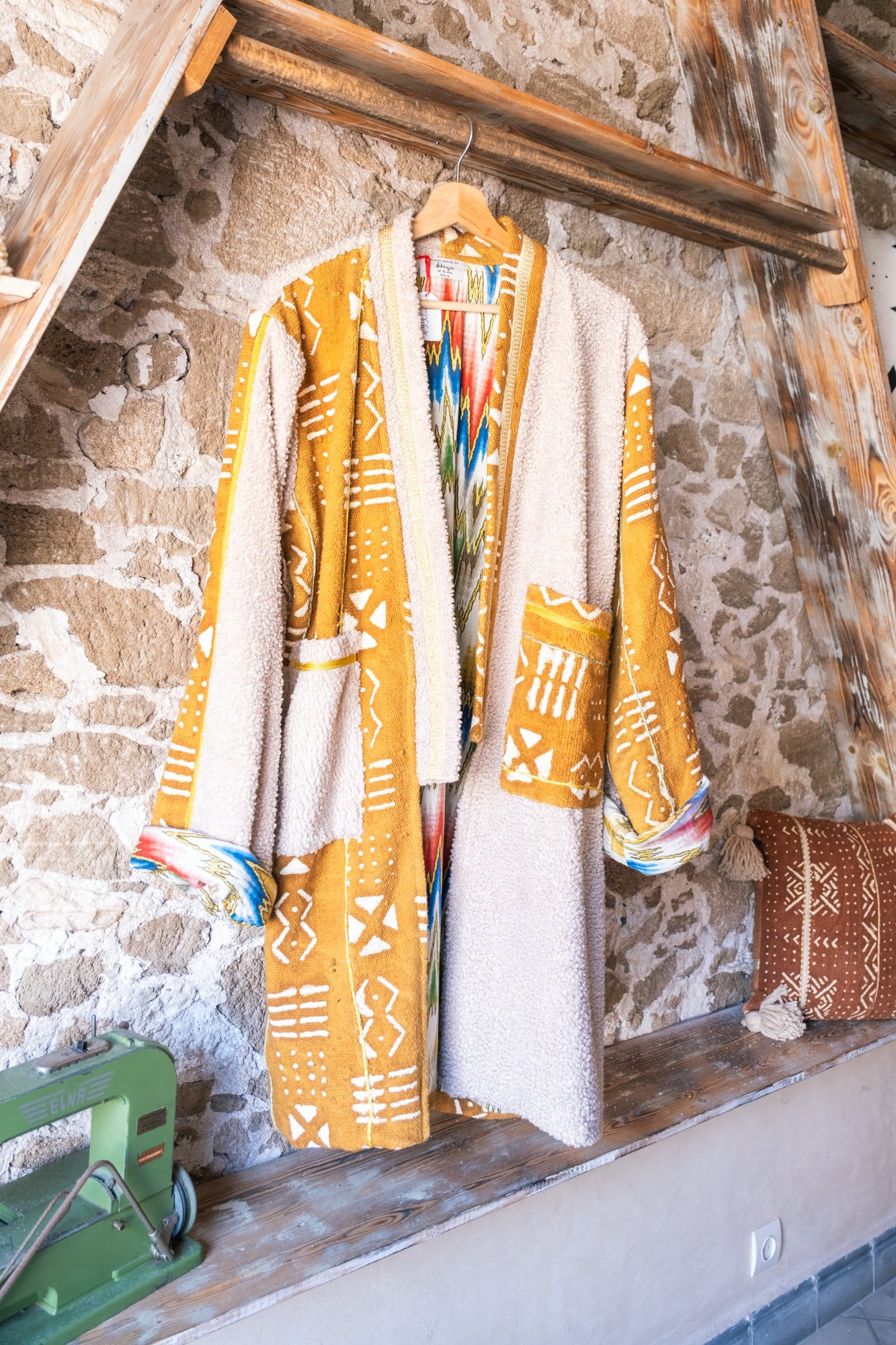 Unisex Designer Overcoat with Printed Lining
