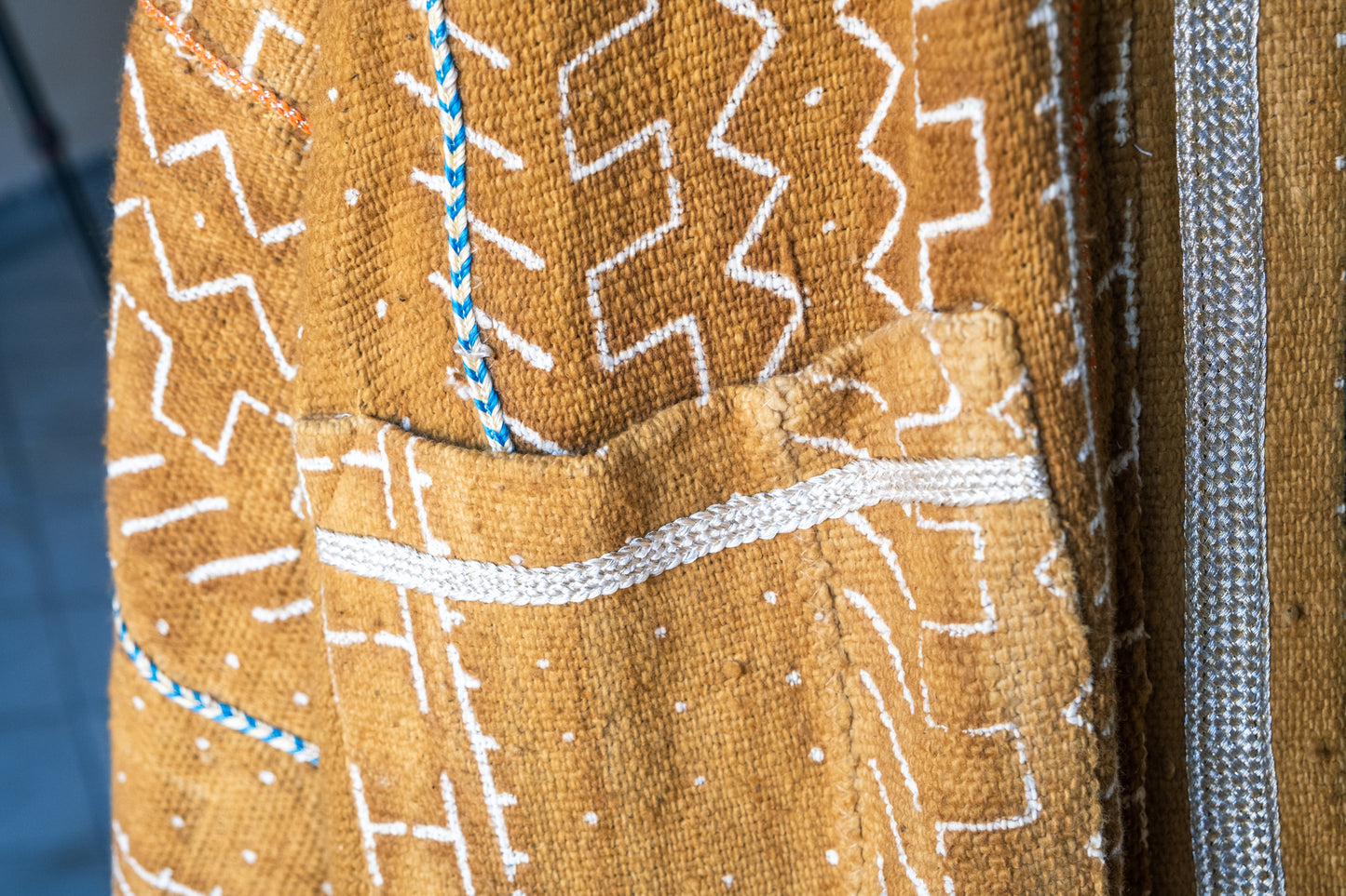 Unisex Up-cycled Overcoat with Printed Lining