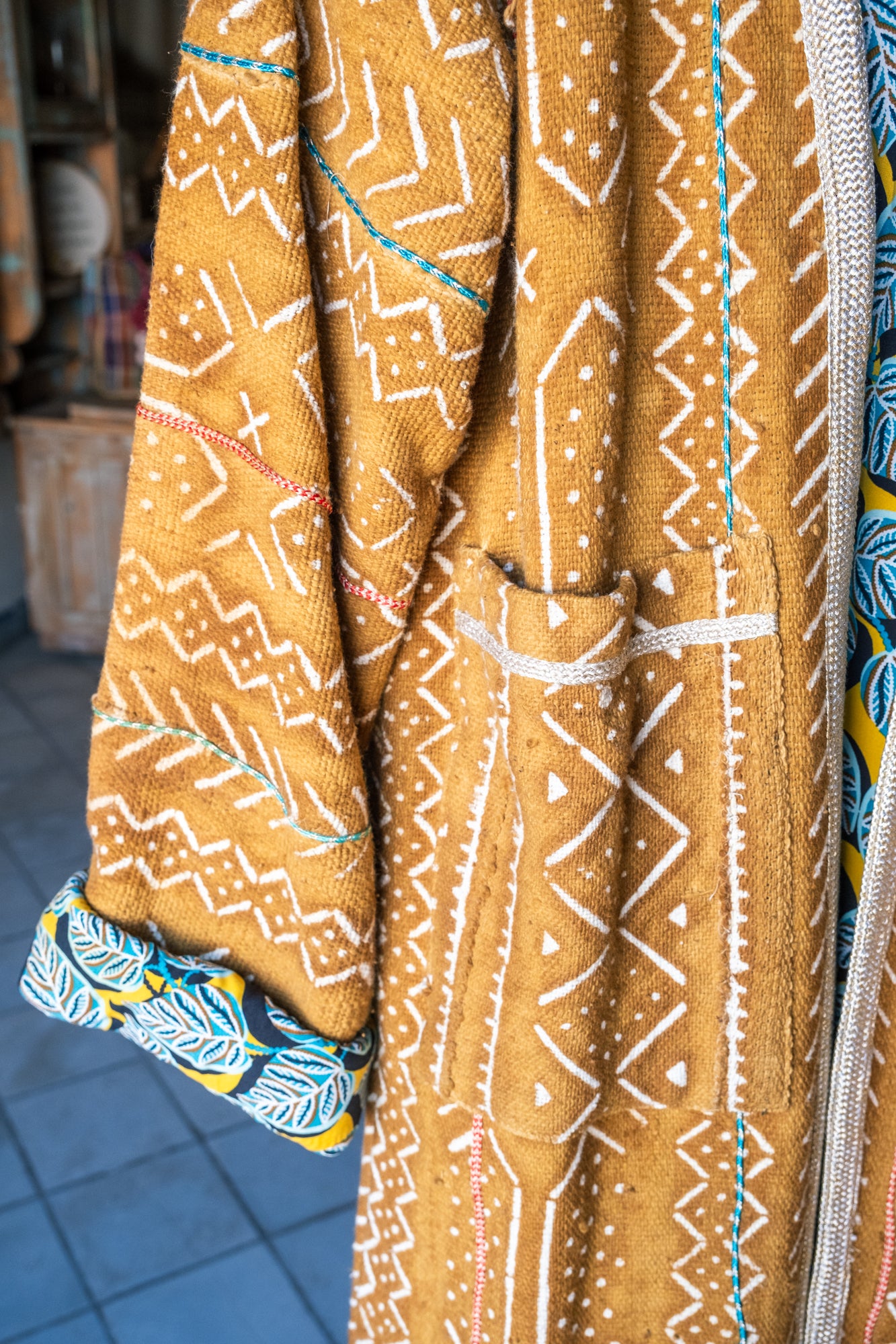 Unisex Hooded Up-Cycled Long Overcoat