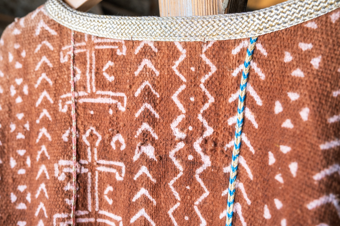 Unisex Up-cycled Overcoat with Printed Lining & African Textiles