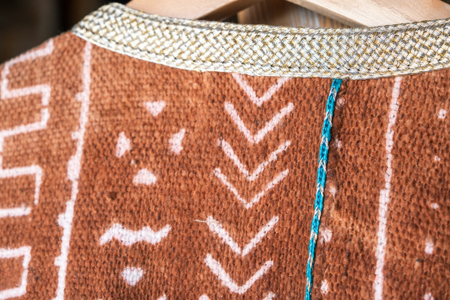 Unisex Up-cycled Overcoat with Printed Lining & African Textiles