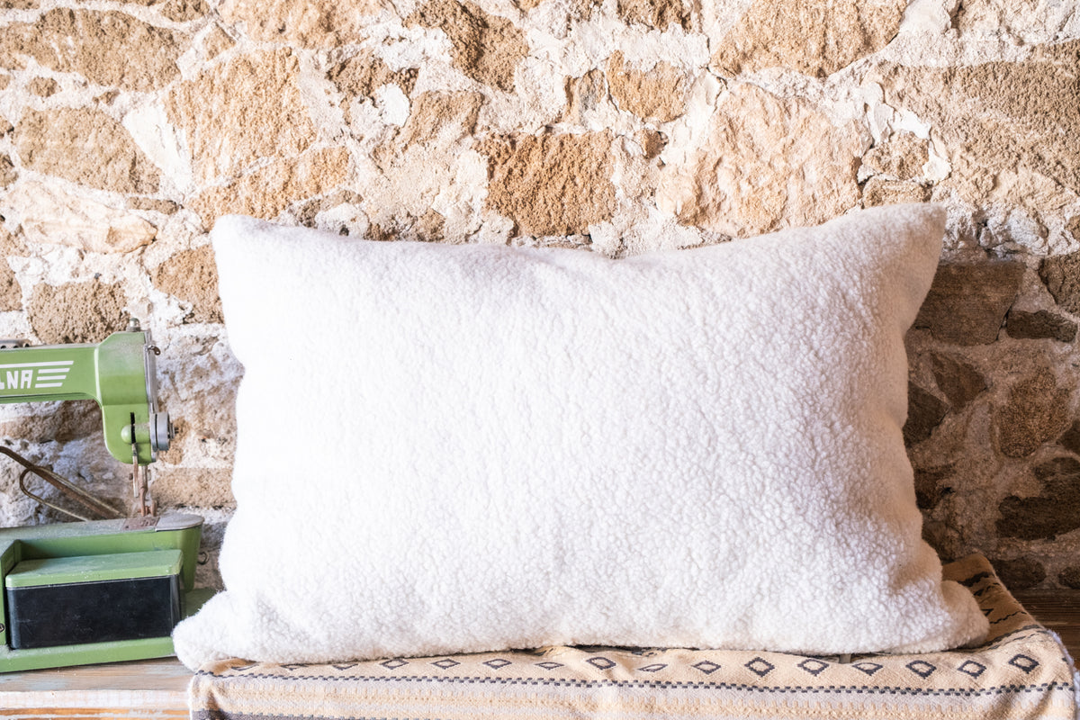 Set of 2 Large Double Sided Fleece and Geo Lumbar Pillow Covers