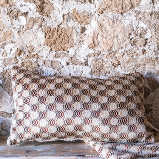 Lot de 2 housses de coussin lombaire réversibles en velours et polaire